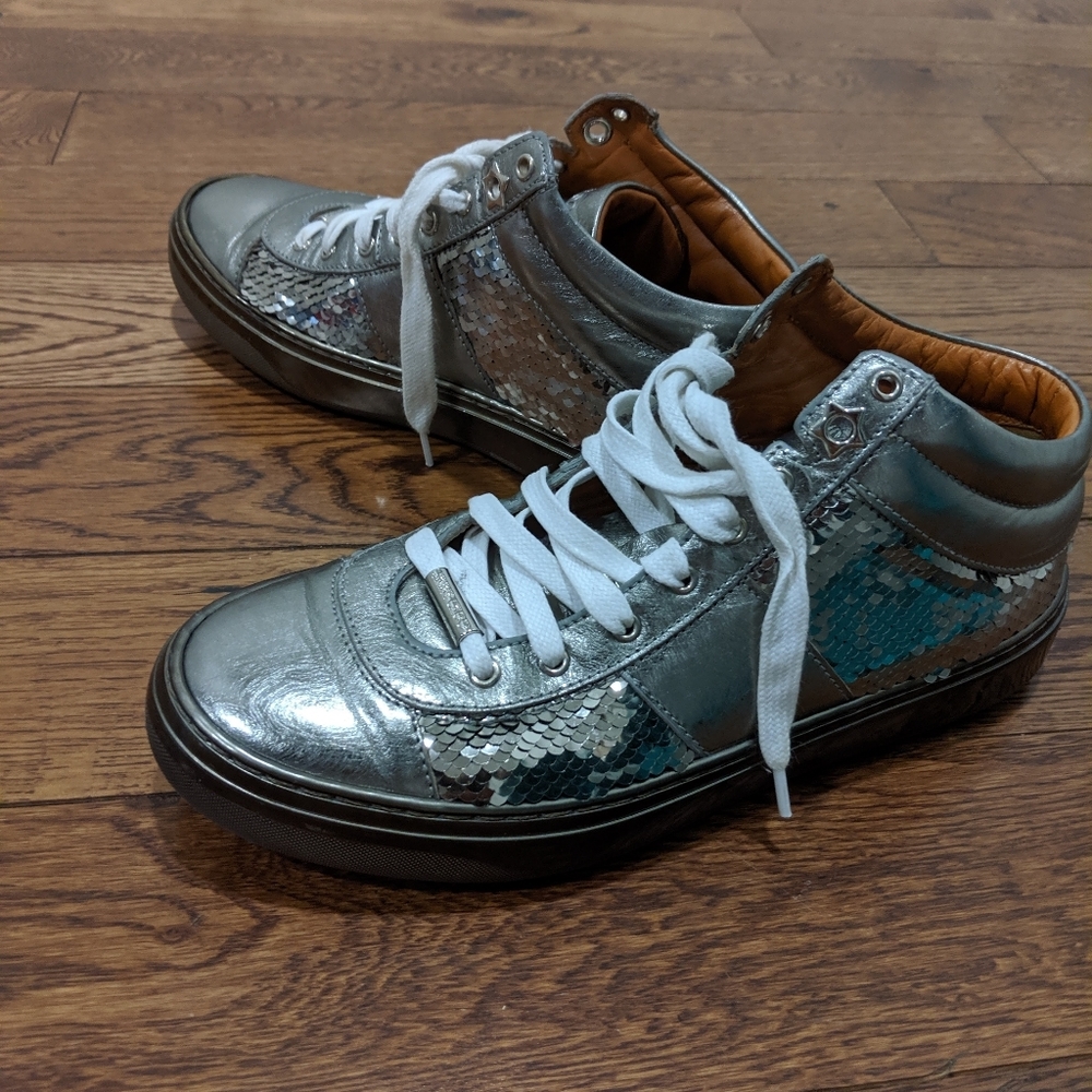 Jimmy Choo metallic leather sneakers 36.5 IT